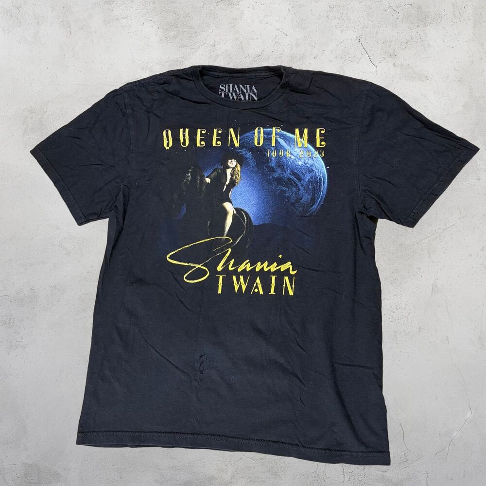 🤠 Shania Twain T Shirt Black Country Music Concert Tee Queen of Me Tour 2023 🎶